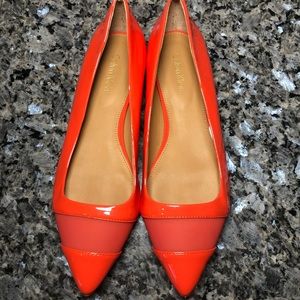 Calvin Kline Patent leather coral flats - size 6.5
